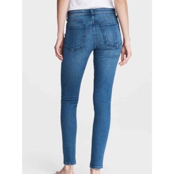 rag & bone Cate Mid Rise Ankle Skinny Jeans – Women’s 24 Palmer Blue Raw Hem - Picture 2 of 12